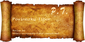 Povinszky Tibor névjegykártya